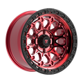 Fittipaldi FT101 17X9 -12 Machined with Red Tint and Black Ring