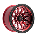 Fittipaldi FT101 17X9 -12 Machined with Red Tint and Black Ring