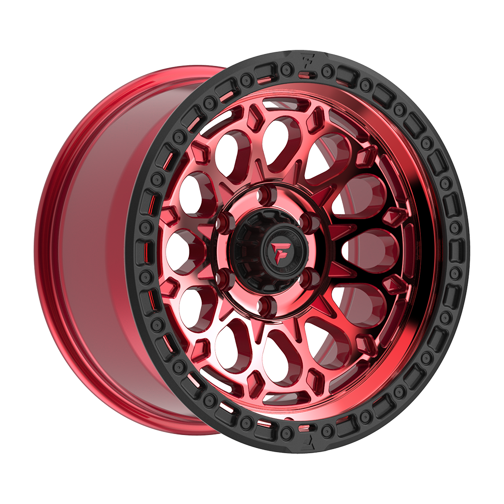 Fittipaldi FT101 17X9 -12 Machined with Red Tint and Black Ring