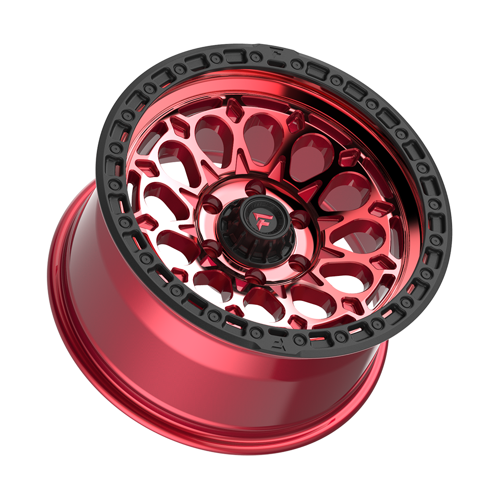 Fittipaldi FT101 17X9 -12 Machined with Red Tint and Black Ring