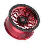 Fittipaldi FT101 17X9 -12 Machined with Red Tint and Black Ring
