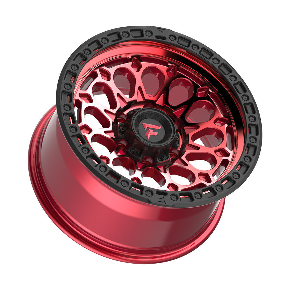Fittipaldi FT101 17X9 -12 Machined with Red Tint and Black Ring