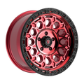Fittipaldi FT101 18X9 +18 Gloss Red with Machined Face, Red Tint, and Satin Black Lip