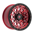 Fittipaldi FT101 18X9 +18 Gloss Red with Machined Face, Red Tint, and Satin Black Lip