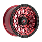 Fittipaldi FT101 18X9 +18 Gloss Red with Machined Face, Red Tint, and Satin Black Lip
