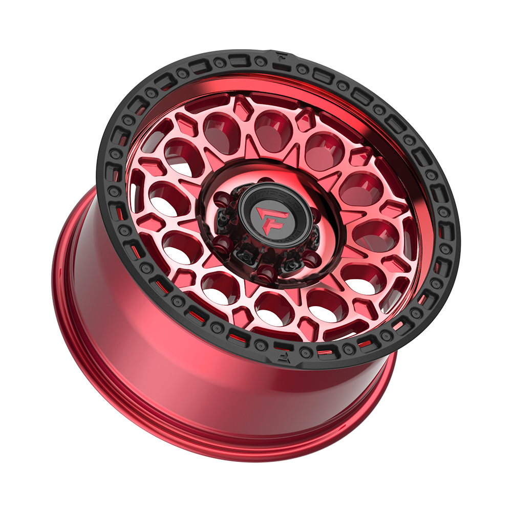 Fittipaldi FT101 18X9 +18 Gloss Red with Machined Face, Red Tint, and Satin Black Lip