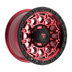 Fittipaldi FT101 18X9 +18 Gloss Red with Machined Face, Red Tint, and Satin Black Lip