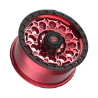 Fittipaldi FT101 18X9 +18 Gloss Red with Machined Face, Red Tint, and Satin Black Lip