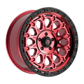 Fittipaldi FT101 20X9 +18 Gloss Red with Machined Face, Red Tint, and Satin Black Lip