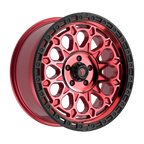 Fittipaldi FT101 20X9 +18 Gloss Red with Machined Face, Red Tint, and Satin Black Lip