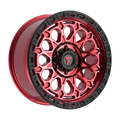 Fittipaldi FT101 20X9 +18 Gloss Red with Machined Face, Red Tint, and Satin Black Lip