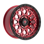 Fittipaldi FT101 20X9 +18 Gloss Red with Machined Face, Red Tint, and Satin Black Lip