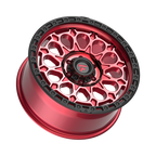 Fittipaldi FT101 20X9 +18 Gloss Red with Machined Face, Red Tint, and Satin Black Lip