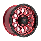 Fittipaldi FT101 20X9 +18 Gloss Red with Machined Face, Red Tint, and Satin Black Lip