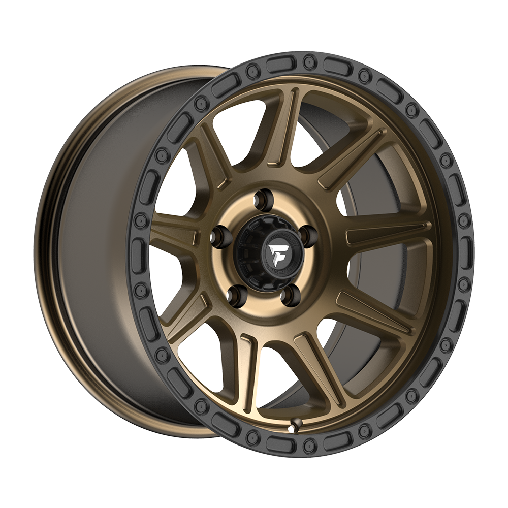 Fittipaldi FT104 17X9 -12 Satin Bronze with Satin Black Lip