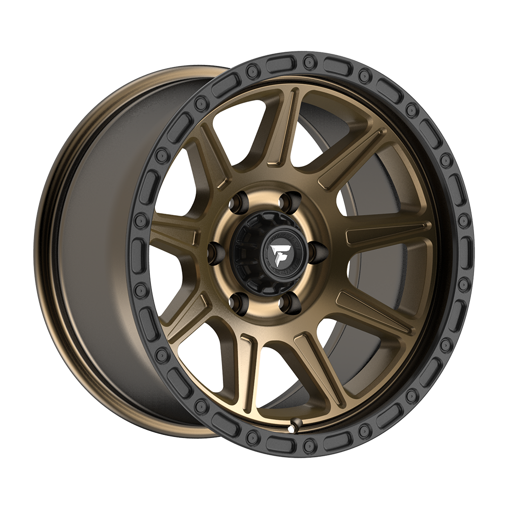 Fittipaldi FT104 17X9 -12 Satin Bronze with Satin Black Lip