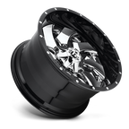 Fuel 1Pc D240 Cleaver 22X8.25 +121 Chrome W/ Gloss Black Lip
