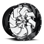 Fuel 1Pc D240 Cleaver 20X12 -44 Chrome Plated Gloss Black Lip