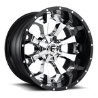 Fuel 1Pc D246 Assault 22X12 -44 Chrome Plated Gloss Black Lip