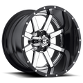 Fuel 1Pc D260 Maverick 20X10 -19 Chrome Plated Gloss Black Lip
