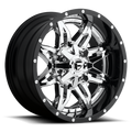Fuel 1Pc D266 Lethal 20X10 -19 Chrome Plated Gloss Black Lip