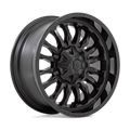Fuel 1Pc D796 Arc 20X9 +1 Matte Black W/ Gloss Black Lip