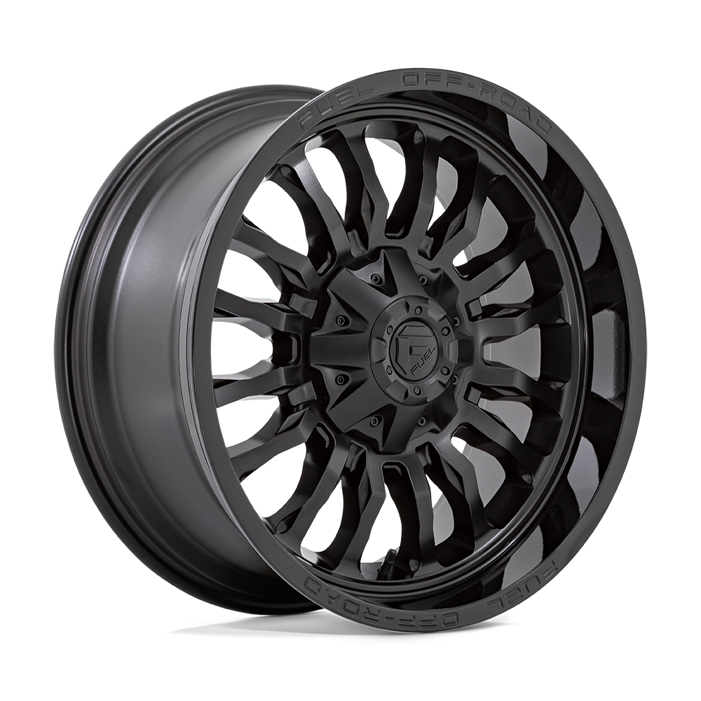 Fuel 1Pc D796 Arc 20X9 +1 Matte Black W/ Gloss Black Lip