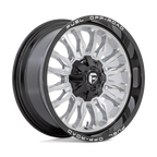 Fuel 1Pc D798 Arc 22X10 -18 Silver Brush Face W/ Blk Lip