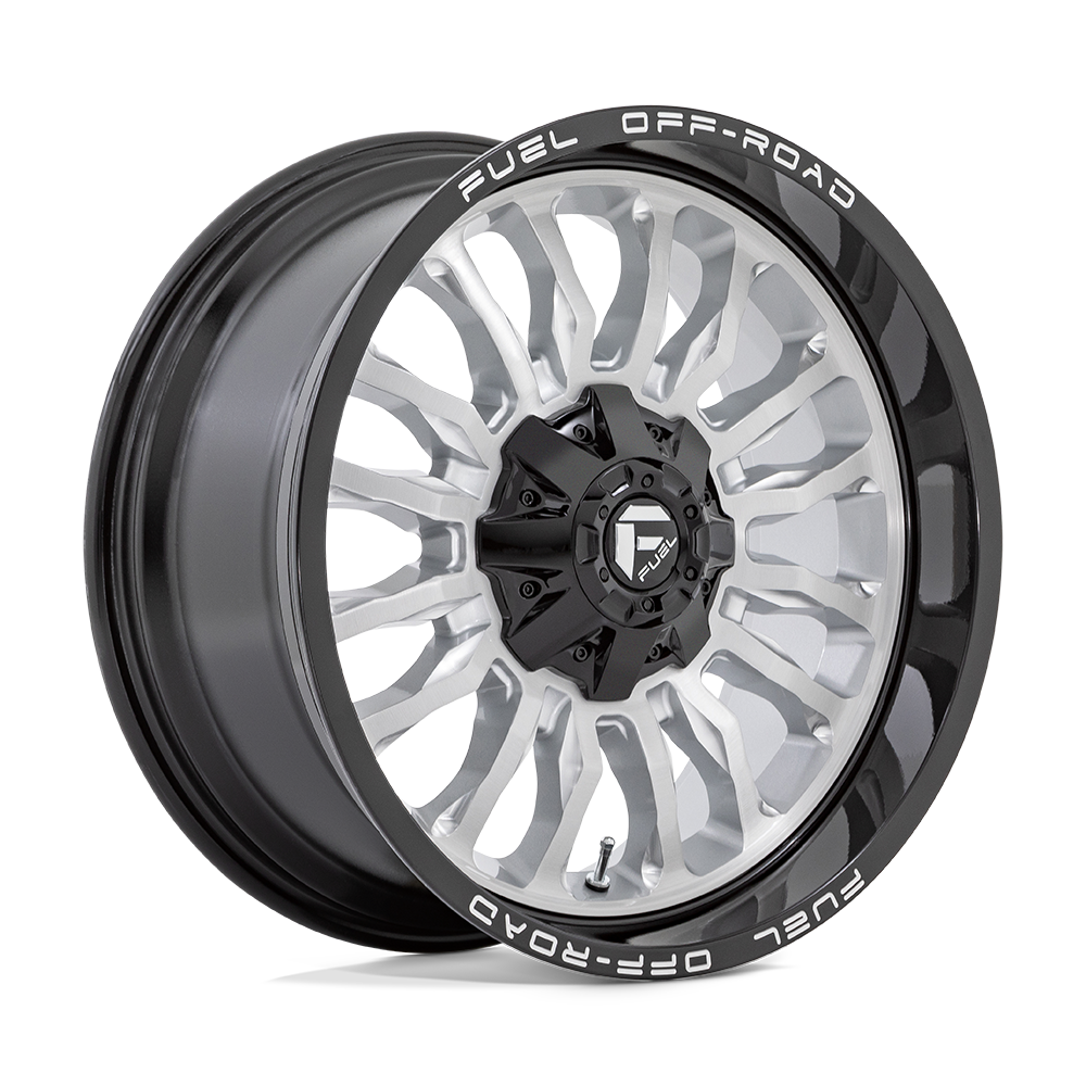 Fuel 1Pc D798 Arc 20X9 +1 Silver Brush Face W/ Blk Lip