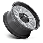Fuel 1Pc D798 Arc 20X9 +1 Silver Brush Face W/ Blk Lip