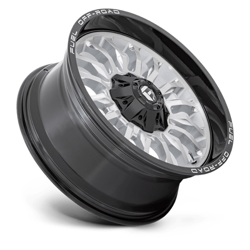Fuel 1Pc D798 Arc 22X12 -44 Silver Brush Face W/ Blk Lip