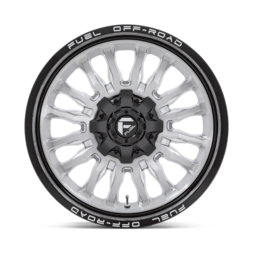 Fuel 1Pc D798 Arc 20X9 +1 Silver Brush Face W/ Blk Lip