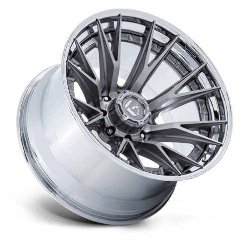 Fuel 1Pc Fc402 Catalyst 20X10 -18 Platinum W/ Chrome Lip