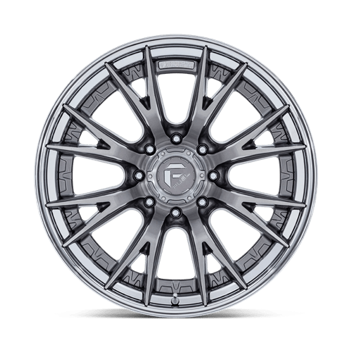 Fuel 1Pc Fc402 Catalyst 22X12 -44 Platinum W/ Chrome Lip