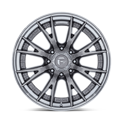 Fuel 1Pc Fc402 Catalyst 22X10 -18 Platinum W/ Chrome Lip