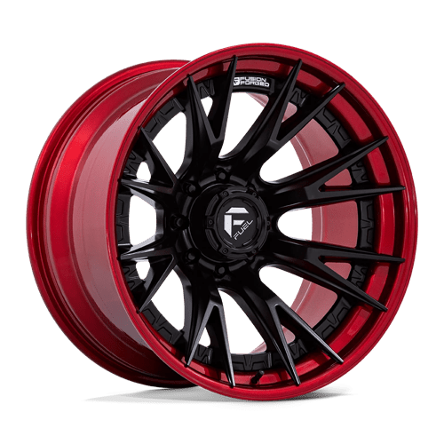 Fuel 1Pc Fc402 Catalyst 22X12 -44 Matte Black W/ Candy Red Lip