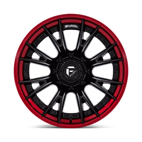 Fuel 1Pc Fc402 Catalyst 22X12 -44 Matte Black W/ Candy Red Lip