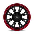 Fuel 1Pc Fc402 Catalyst 22X12 -44 Matte Black W/ Candy Red Lip