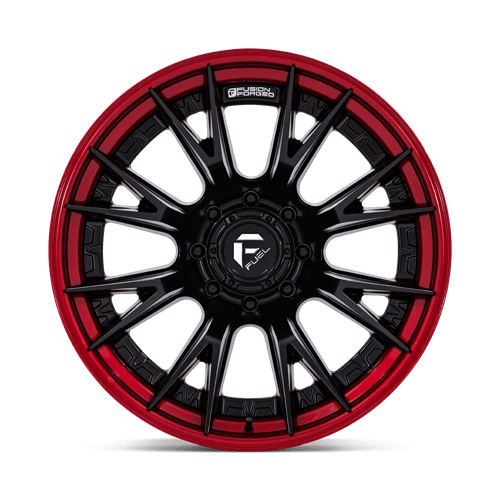 Fuel 1Pc Fc402 Catalyst 22X12 -44 Matte Black W/ Candy Red Lip
