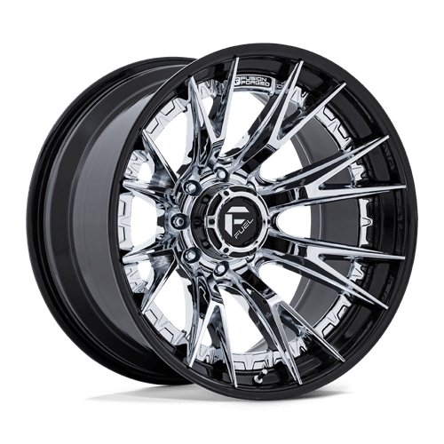 Fuel 1Pc Fc402 Catalyst 20X10 -18 Chrome W/ Gloss Black Lip