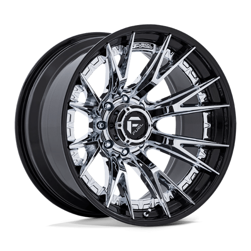 Fuel 1Pc Fc402 Catalyst 22X12 -44 Chrome W/ Gloss Black Lip