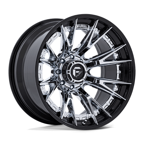 Fuel 1Pc Fc402 Catalyst 22X12 -44 Chrome W/ Gloss Black Lip