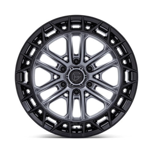 Fuel 1Pc Fc874 Celsius 17X9 +1 Matte Gunmetal W/ M-Blk Lip