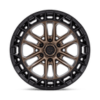 Fuel 1Pc Fc874 Celsius 17X9 +1 Matte Bronze W/ M-Blk Lip