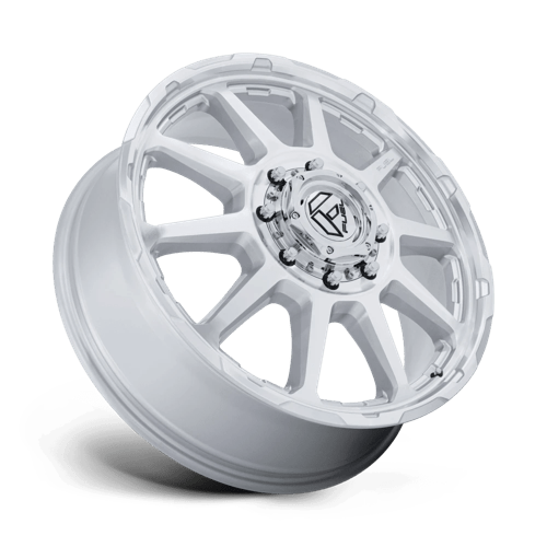 Fuel 1Pc D912 Circuit Dually 20X8.25 +105 Gloss Silver W/ Machined Face