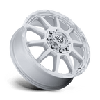 Fuel 1Pc D912 Circuit Dually 22X8.25 +105 Gloss Silver W/ Machined Face