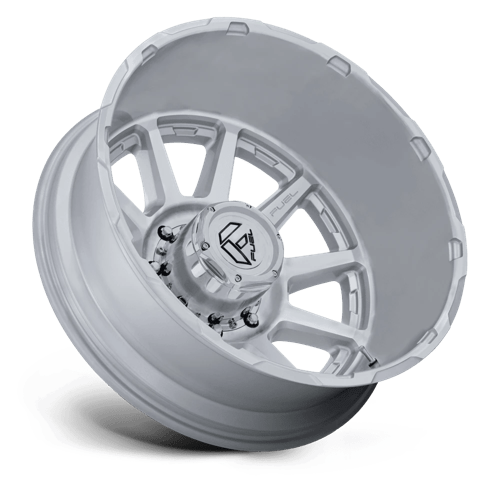 Fuel 1Pc D912 Circuit Dually 24X8.25 -221 Gloss Silver W/ Machined Face