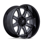 Fuel 1Pc Darkstar 20X9 +1 Matte Gunmetal W/ Black Lip