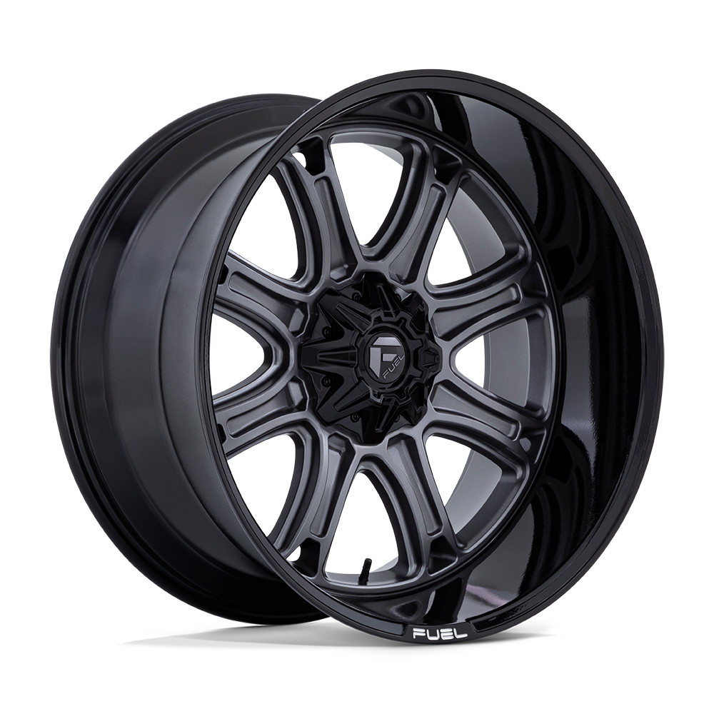 Fuel 1Pc Darkstar 22X10 -18 Matte Gunmetal W/ Black Lip