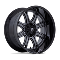 Fuel 1Pc Darkstar 24X12 -44 Matte Gunmetal W/ Black Lip